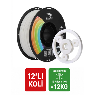12 Kg Creality Ender PLA+ Beyaz Filament 1.75mm 1kg