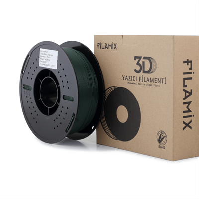 Filamix PLA+ Siyahımsı Yeşil  1.75mm 1 Kg