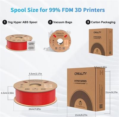 Creality Hyper ABS Kırmızı Filament 1.75mm 1kg