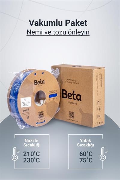 Beta PLA+ Neon Blue Filament 1.75mm 1kg