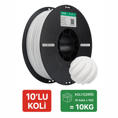 10 Kg eSun PLA Basic Beyaz Filament 1.75mm 1 Kg