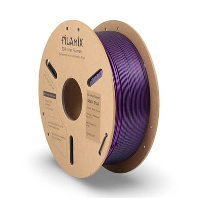 Filamix PLA Silk Magic Siyah Mor Filament 1.75mm 1 Kg