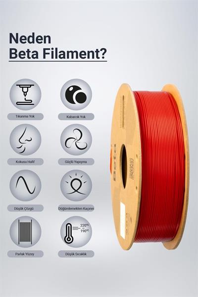 Beta PLA+ Kiss Red Filament 1.75mm 1kg