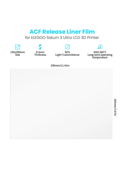 ELEGOO ACF Film 5 Adet- Saturn 3 Ultra