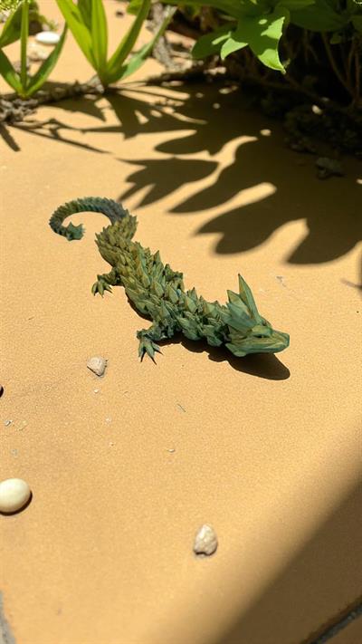 Small Kristal Ejderha - Altın-Yeşil Siyah