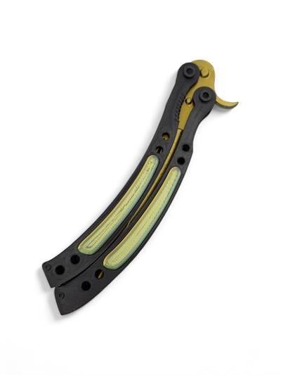 Butterfly Knife - Altın -Yeşil - Siyah