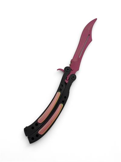 Butterfly Knife - Pembe - Yeşil - Altın