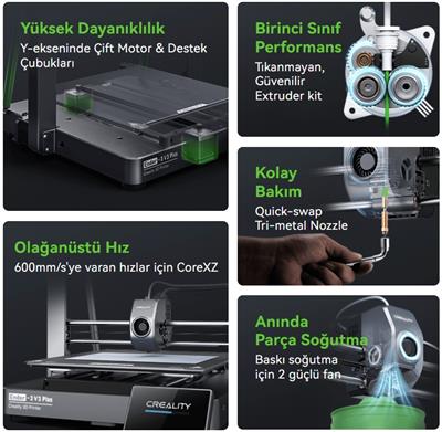 Creality Ender-3 V3 Plus Core XZ 3D Yazıcı