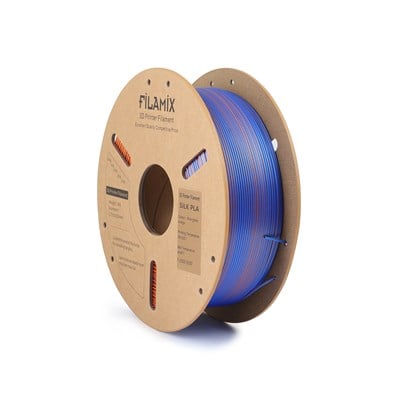 Filamix PLA Silk Mystıc Mavi-Yeşil-Turuncu Filament 1.75mm 1 Kg
