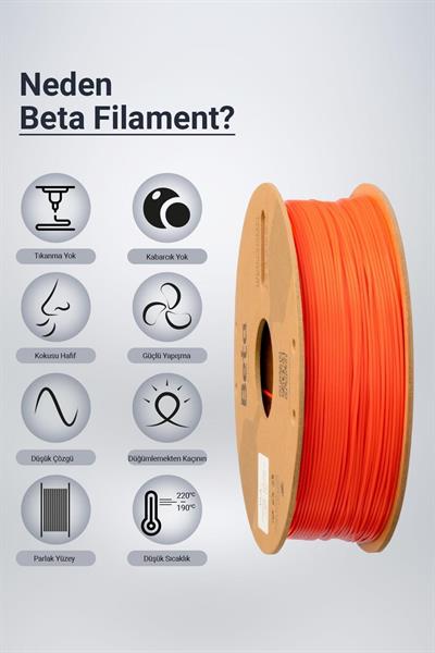 Beta PLA+ Coral Orange Filament 1.75mm 1kg