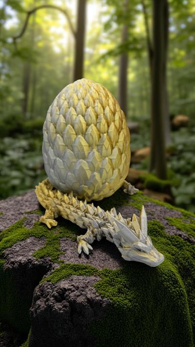  Kristal Ejderha Figür Seti -Gümüş-Altın