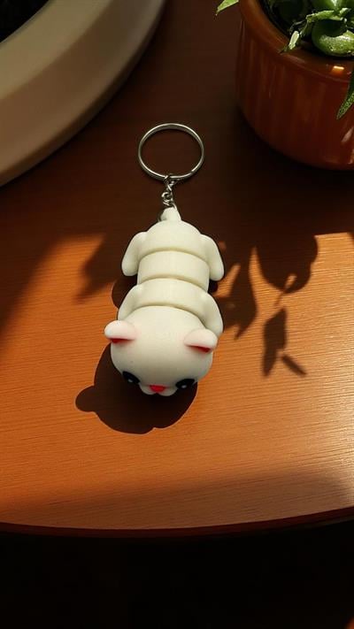 Kedi Anahtarlık - Beyaz