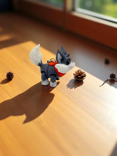 Köpek Anahtarlık - Gri