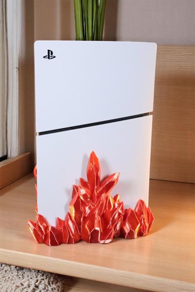 Kristal Playstation 5 Standı -Kırmızı