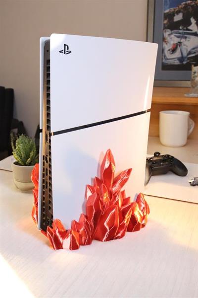 Kristal Playstation 5 Standı -Kırmızı