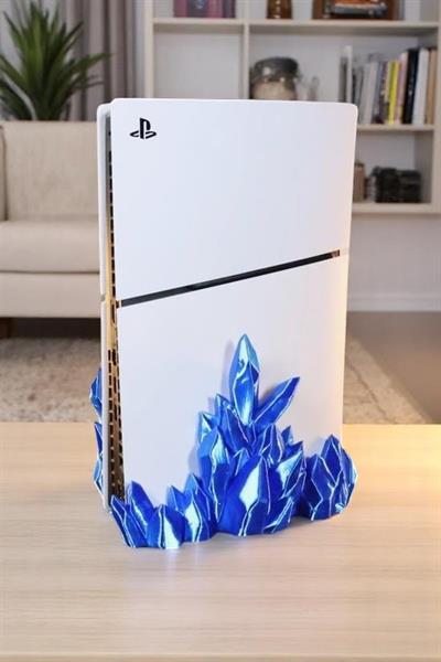 Kristal Playstation 5 Standı (Slim) - Mavi