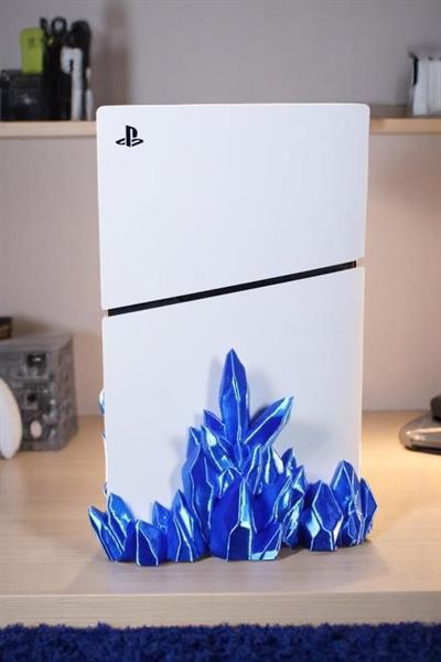 Kristal Playstation 5 Standı (Slim) - Mavi