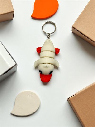 Ördek Anahtarlık - Beyaz