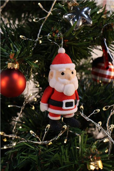 Örgü Görünümlü Noel Baba Yılbaşı Süsü