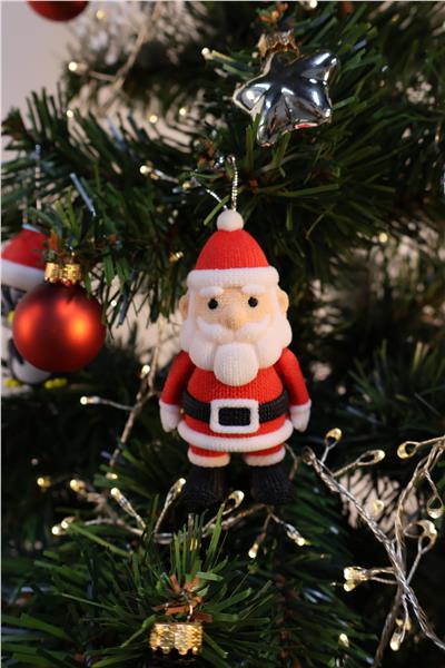 Örgü Görünümlü Noel Baba Yılbaşı Süsü
