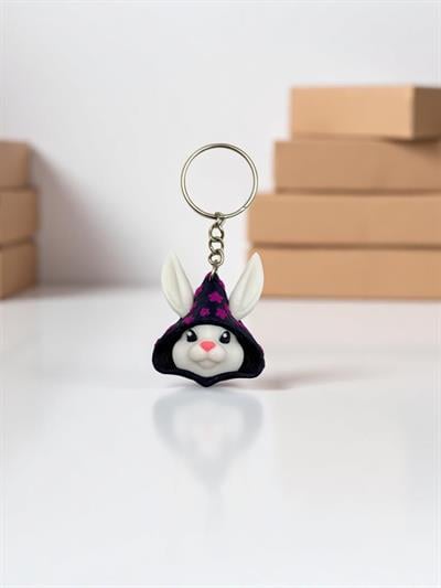 Şapkalı Tavşan Anahtarlık 