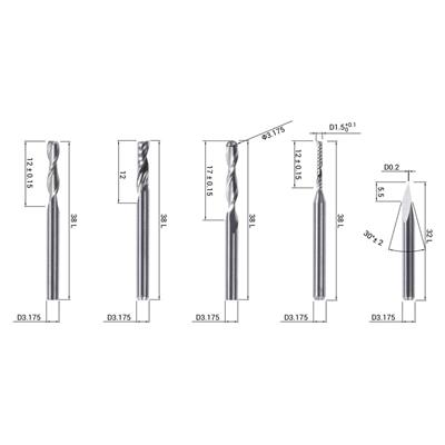 Snapmaker CNC Bits (5 Bits) - 22004