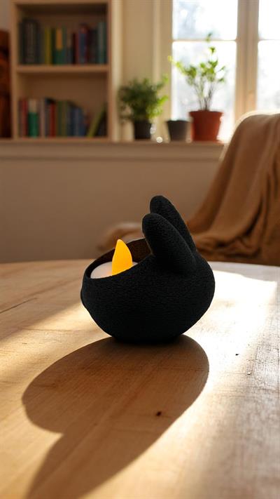 Tavşan Mumluk Siyah