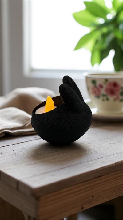 Tavşan Mumluk Siyah