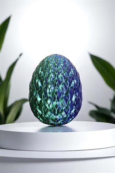 Kristal Ejderha Yumurtası - Yeşil-Mavi