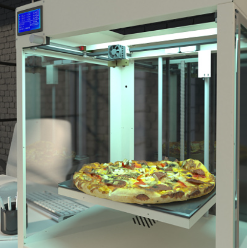 3d yazici ile pizza