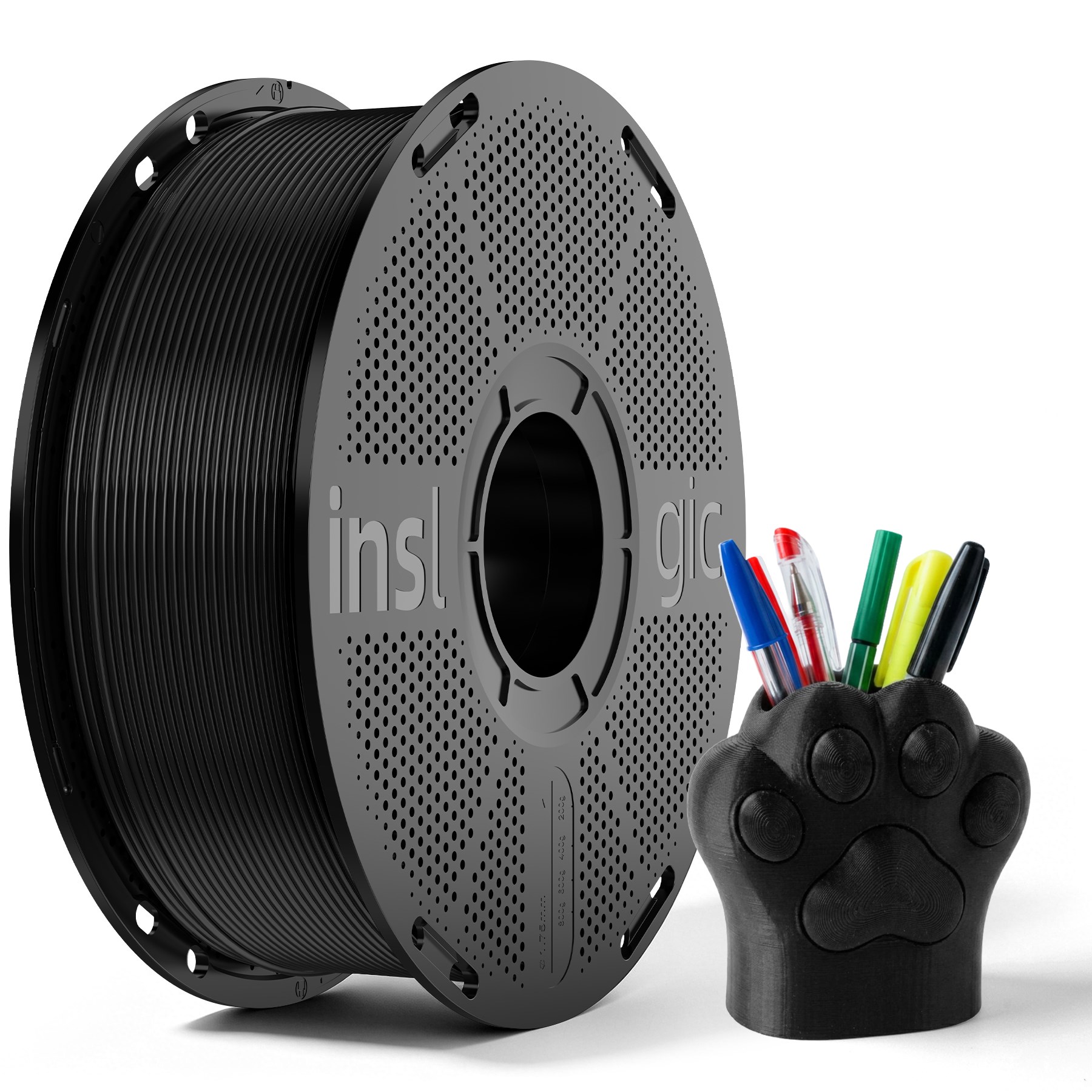Inslogic PLA Basic Siyah Filament 1.75mm 1kg