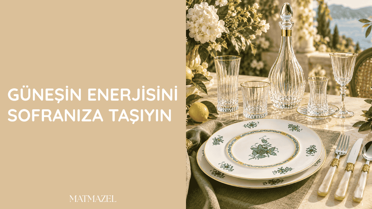 Güneşin enerjisini yansıtan renkli ve ferah yaz sofrası dekorasyonu