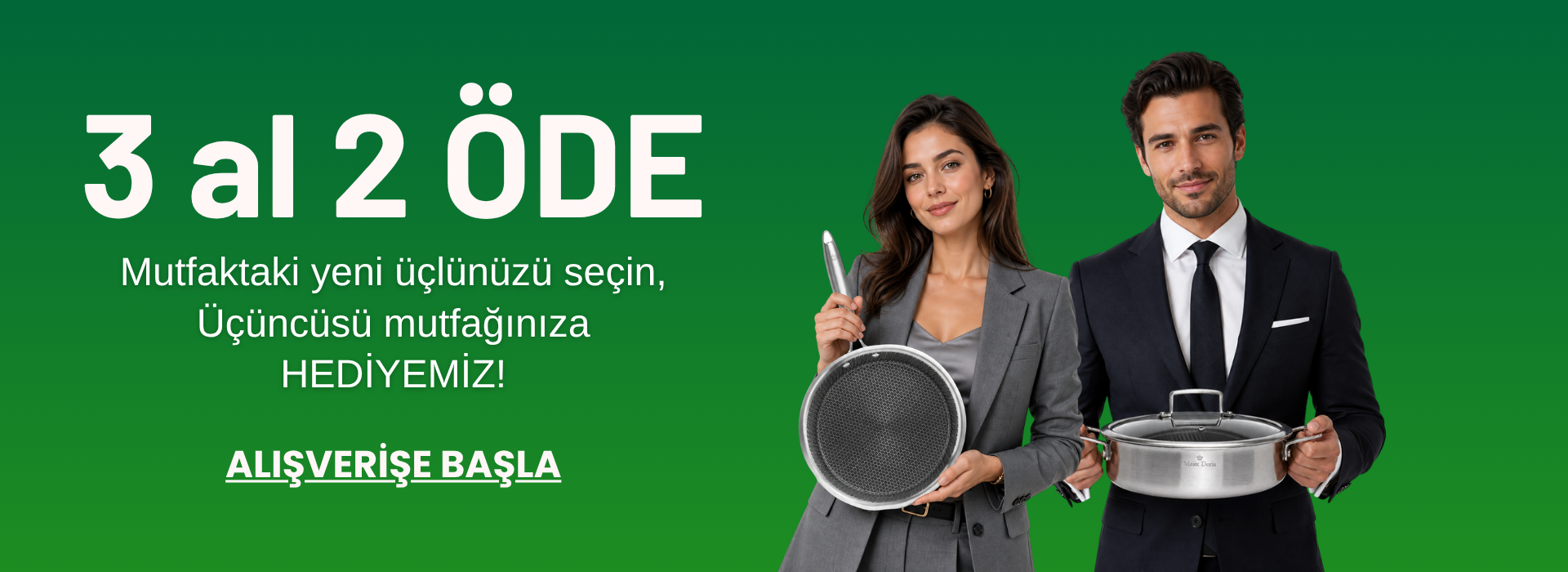 Maxx Doria Tencere ve Tavalarda 3 Al 2 Öde