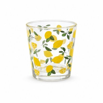6 Lı Cam Bardak Limon Desenli 280 ml