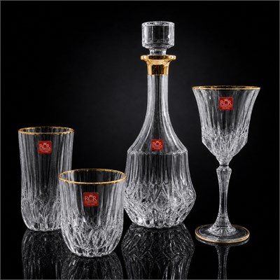 Adagio RCR Kristal Cam 37 Parça Bardak Takımı - Gold