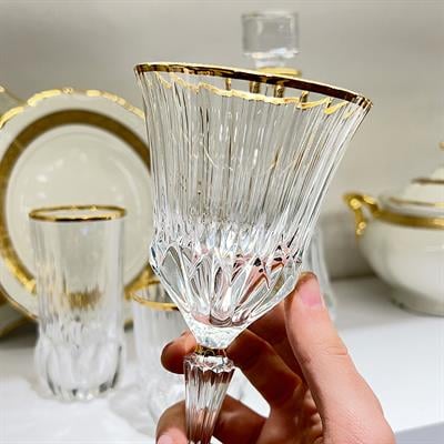 Adagio RCR Kristal Cam 37 Parça Bardak Takımı - Gold