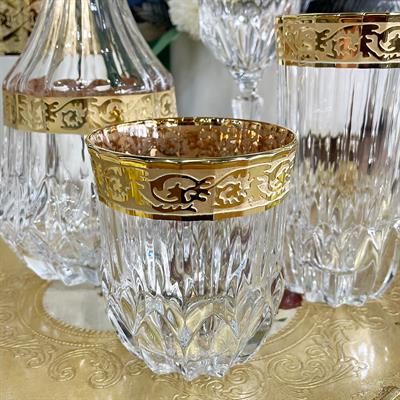 Adagio RCR Kristal Cam 37 Parça Bardak Takımı - Gold Dekorlu