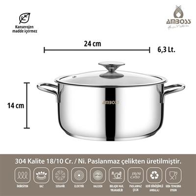 Amboss Cool 8 Parça Tencere Seti