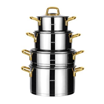 Amboss Diamond 8 Parça Tencere Seti - Gold