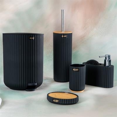 Aria Stria 5 Parça Banyo Seti - Siyah