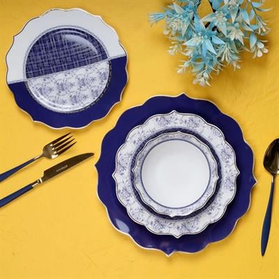 6 Kişilik Yemek TakımıArow Blue 24 Parça 6 Kişilik Porselen Yemek Takımı