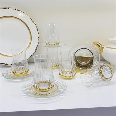 Atlanta Butik 6 Lı Çay Seti Gold