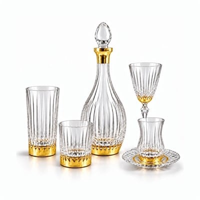 Atlanta Butik 61 Parça Bardak Takımı Gold
