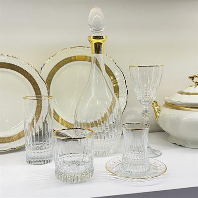 Bakara Butik 61 Parça Bardak Takımı Gold