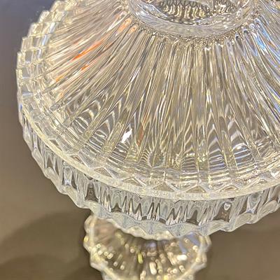 Bavaria Crystal Footed Bowl with Lid