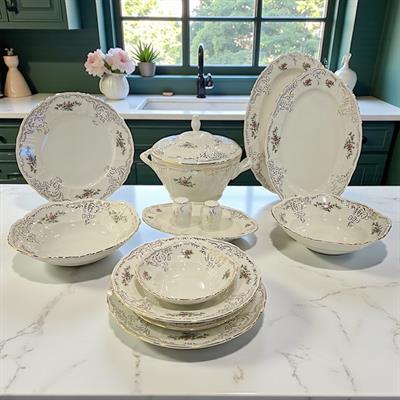 Bernadotte Czech Republic Opaline 77 Parça Yemek Takımı Gold