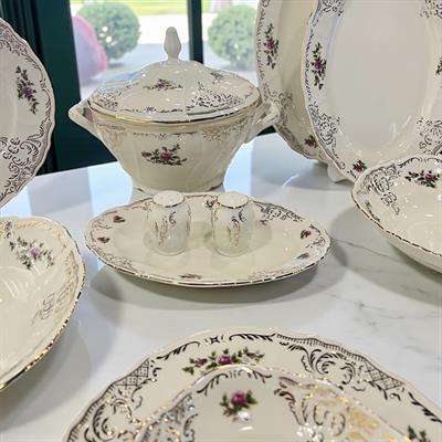 Bernadotte Czech Republic Opaline 77 Parça Yemek Takımı Gold