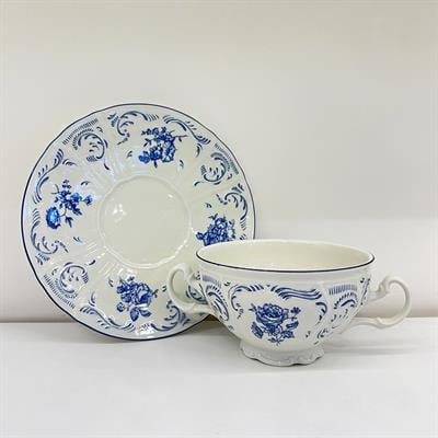 Bernadotte Cobalt Porcelain 6 Piece Serving Bowl