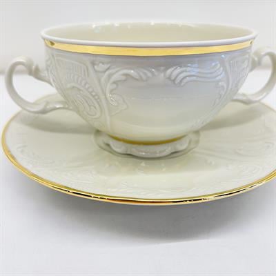 Bernadotte Porcelain 6 Piece Serving Bowl Plain Gold