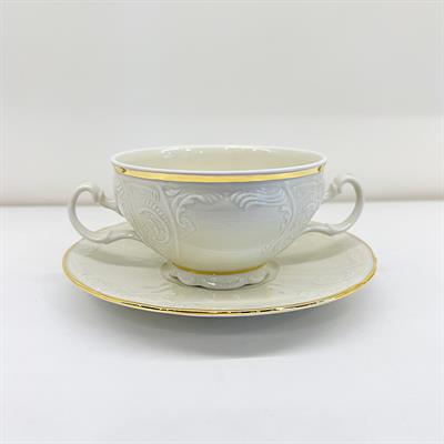 Bernadotte Porcelain 6 Piece Serving Bowl Plain Gold